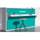 Dormitorio con cama abatible individual con escritorio y armario 2 puertas Ref Z38