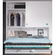 Dormitorio con cama abatible individual con escritorio y altillo y armario rincón Ref Z45