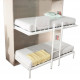 Dormitorio con litera abatible con altillo, estantería y xifonier Ref Z49
