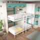 Dormitorio con litera abatible con altillo, armario rincón y escritorio Ref Z64
