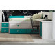 Dormitorio Juvenil con cama compacta, armario 3 puertas y escritorio Ref Z07