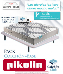 Pack Pikolin, Colchón Modelo Sanitypik y Base tapizada Ref P261000