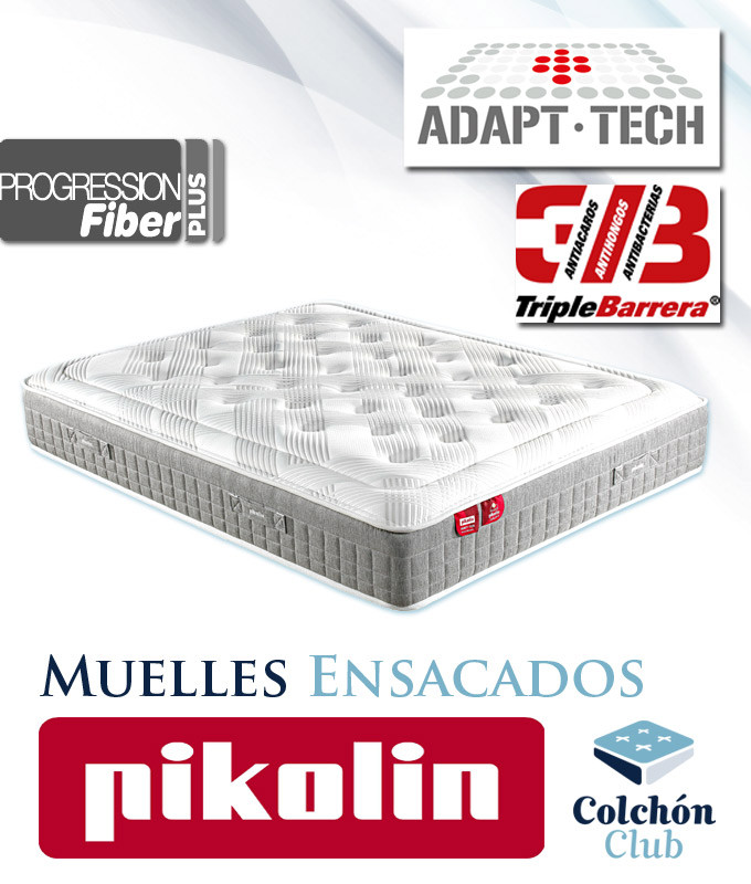 Colchón Pikolin modelo Sleep con muelles ensacados y Progression Fiber Ref P436000