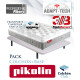 Pack Pikolin, Colchón Pikolin modelo Sleep con muelles ensacados y Base tapizada Ref P438000