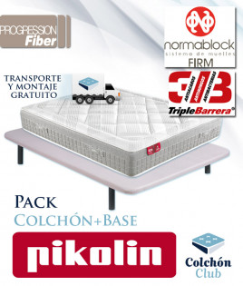 Pack Pikolin, Colchón Pikolin modelo Dream con muelles y Base tapizada Ref P434000