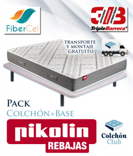Pack Pikolin, Colchón Modelo Elan y Base Tapizada Ref P364000