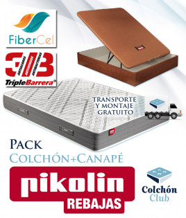 Pack Pikolin, Colchón Modelo Valencia y Canapé de Madera Pikolin Ref P366000