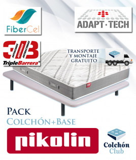 Pack Pikolin, Colchón de Muelles Modelo City y Base tapizada Ref P450000