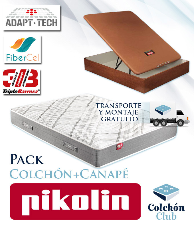 Pack Pikolin, Colchón de Muelles Modelo City y Canapé de Madera Pikolin Ref P452000