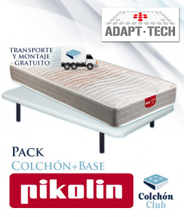 Pack Pikolin, Colchón Pikolin modelo Cherry con muelles Ensacados y Base tapizada Sunlay Ref P296000