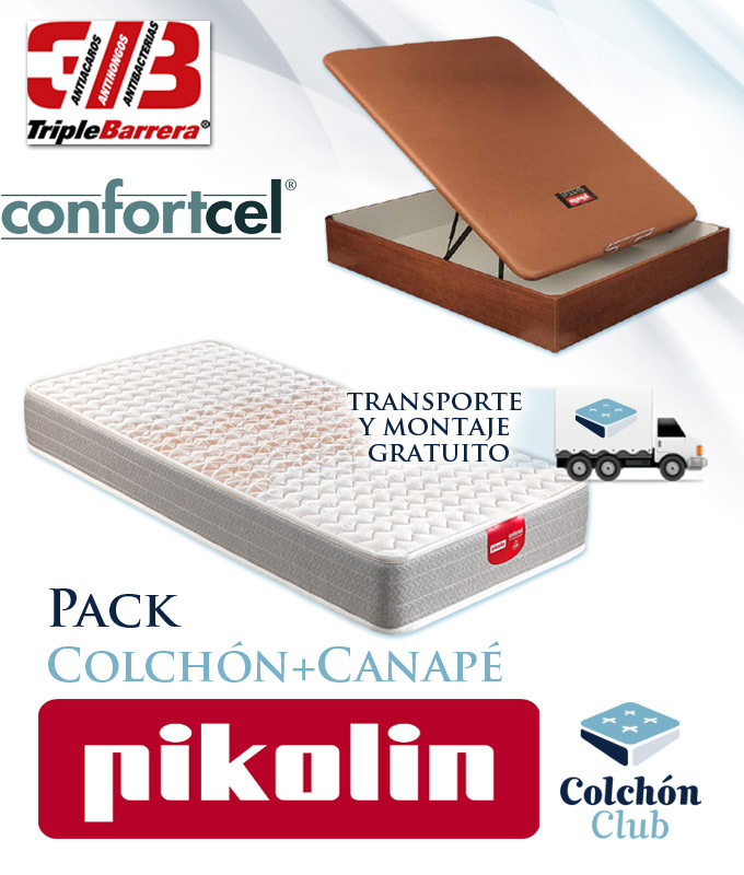 Pack Pikolin, Colchón Viscoelástico modelo Apple y Canapé de Madera Pikolin Ref P148000