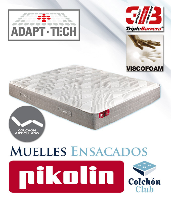 Colchón articulable Pikolin modelo Sensium con Tejido Strech y núcleo de muelles ensacados Ref P25000