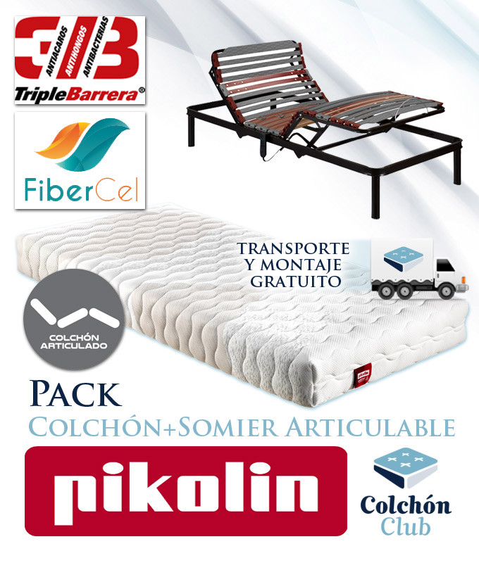 Pack Pikolin de Colchón articulable modelo Art 20 Nova y Somier Articulable Futurlam Metálico Ref P135000