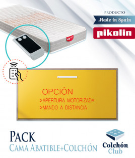 Pack Cama Abatible Horizontal con opción de Apertura Motorizada y Colchón Ref Z12000