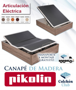 Canapé de Madera Pikolin modelo Ergodesign con articulación eléctrica Ref P35000