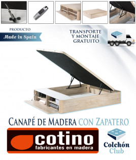 Canapé de madera de Muebles Cotino con Zapatero Ref CT3000