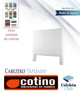 Cabecero tapizado acolchado con botones disponible en gran variedad de colores Ref CT02