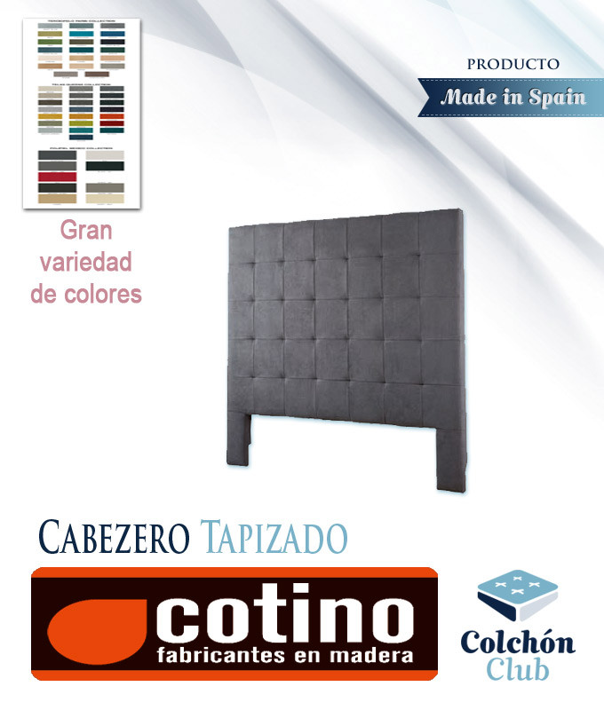 Cabecero tapizado acolchado formando cuadrados Ref CT03