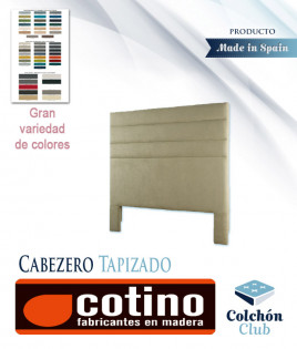Cabecero tapizado acolchado en rayas horizontales Ref CT05