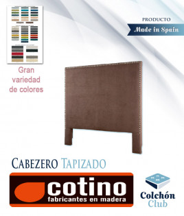 Cabecero tapizado con tachuelas disponible en gran variedad de colores CT06