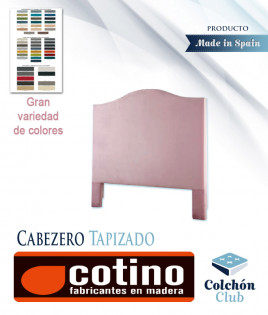 Cabecero tapizado con forma disponible en gran variedad de colores CT07