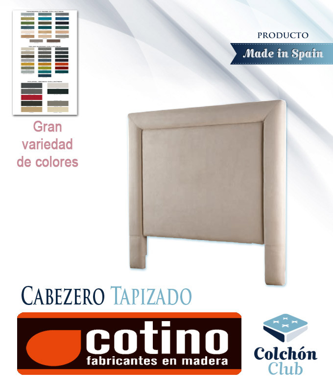 Cabecero tapizado con acolchado en forma de marco perimetral Ref CT09