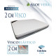Colchón Viscoelástico Aloe Vera con Tacto Visco Fresh, Tejido Strech y núcleo Biocel Ref I10000