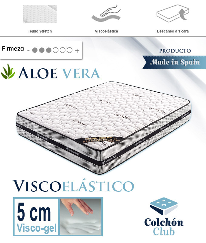 Colchón Viscogel con Tejido 4D y Aloe Vera Ref I57000