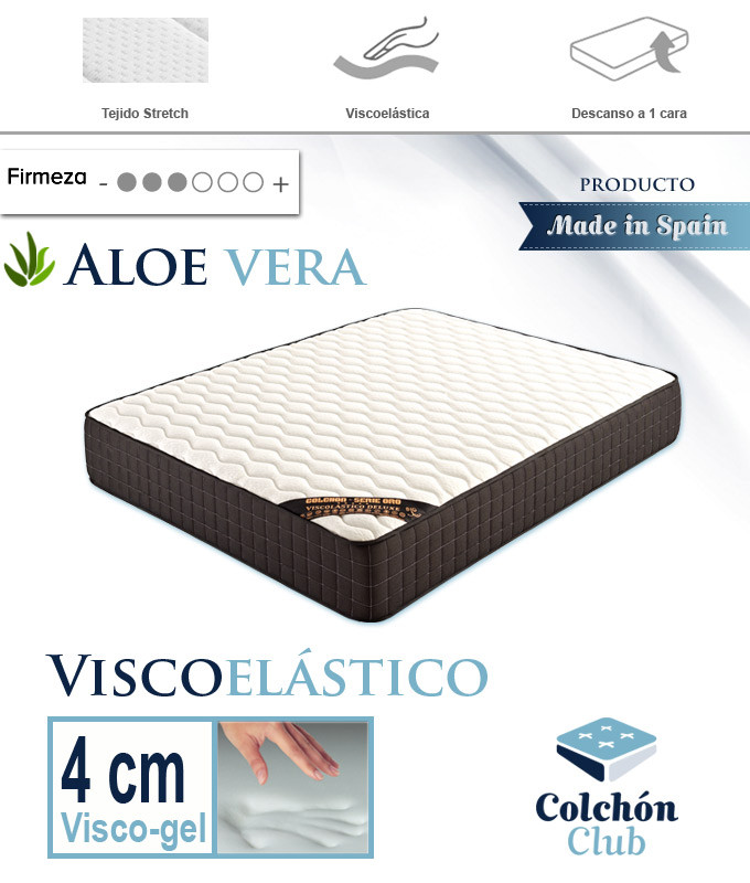 Colchón Viscogel con tratamiento Aloe Vera Ref I58000