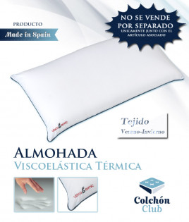 Almohada Viscoelástica Térmica con cara Verano en 3D e Invierno en Microfibra Ref K21000PACK