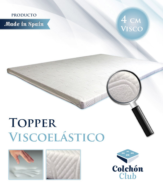 Topper Viscoelástico con núcleo de 4 cm de viscoelastica