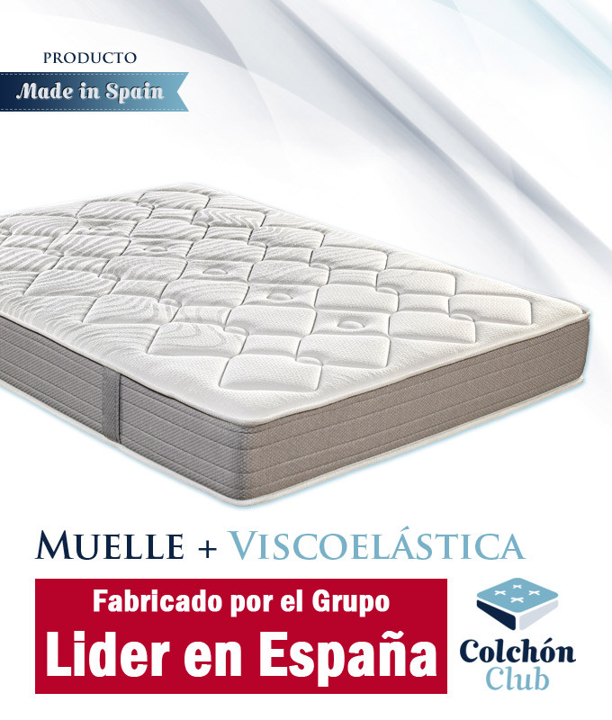 Colchón de muelles Ensacados con viscoelástica modelo Malba fabricado por  el Grupo Lider en España