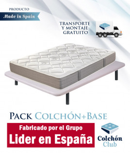 Pack Colchón de muelles Ensacados y Base Tapizada fabricado por el Grupo Pikolin Ref P230000