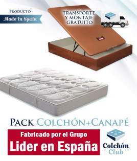 Pack Colchón viscoelástico y Canapé de madera Pikolin Ref P82000