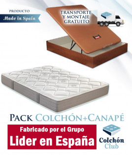 Pack Colchón de muelles Ensacados modelo Malba y Canapé de madera Pikolin Ref P84000