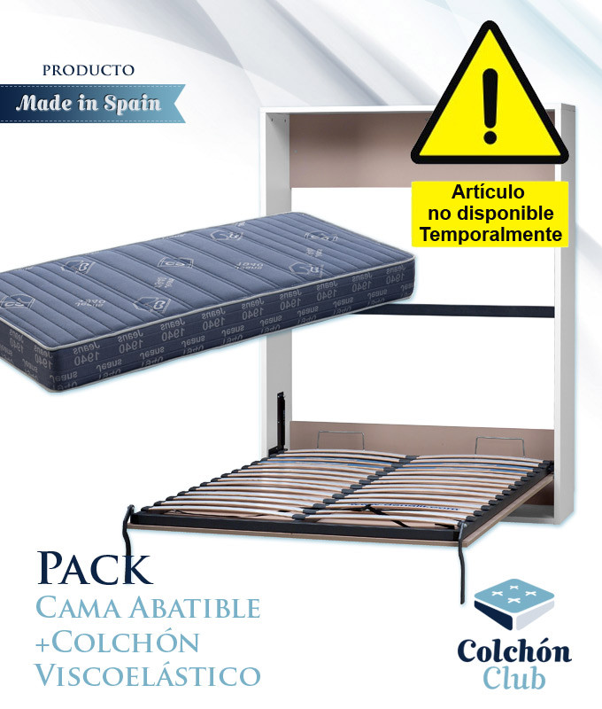 Pack Cama abatible Vertical y colchón viscoelastico Ref T73000