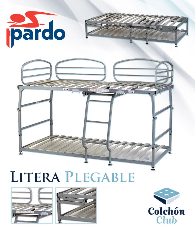 Pack Litera plegable y 2 Colchones Viscoelásticos Ref X11000