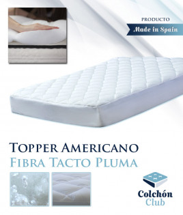 Topper de Fibra Tacto pluma con Sistema Americano de Ajuste al Colchón Ref J11000