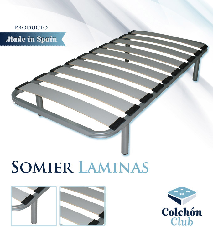 Somier de Lama ancha disponible en color Plata o Negro