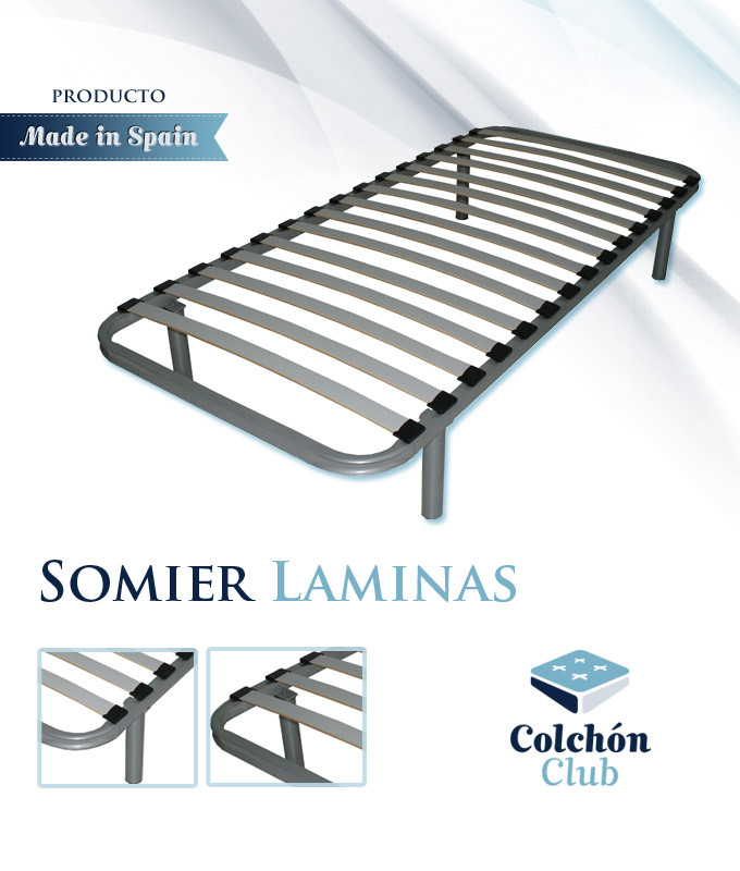 Somier de Laminas disponible en color Plata o Negro Ref S14100