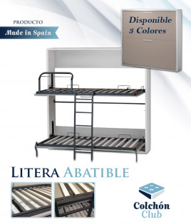 Litera Abatible Horizontal con 2 camas de 90 cm Ref T55000