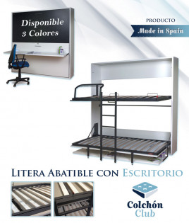 Litera Abatible Horizontal con 2 camas de 90 cm Ref T55000