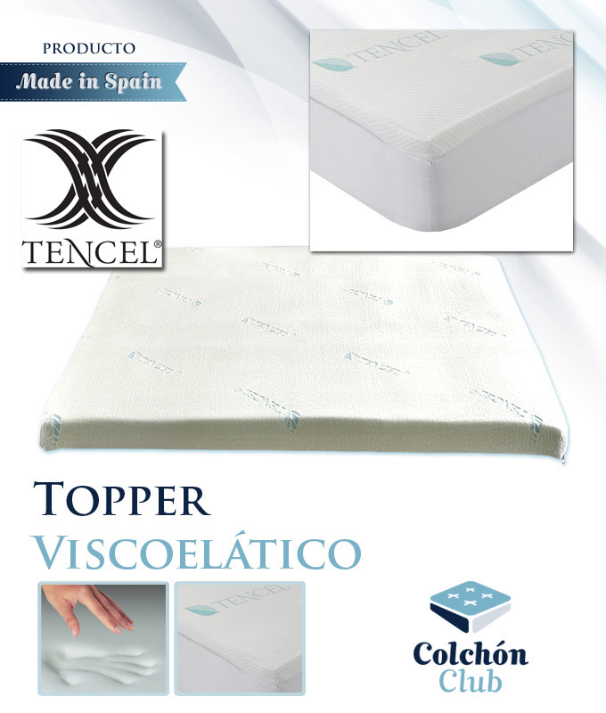 Topper Viscoelástico Hiper-Transpirable con tejido Tencel