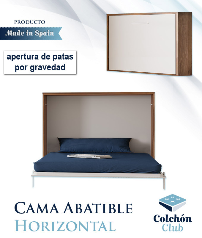 Cama matrimonio abatible IQ218 vertical de Erba Mobili. Literas modernas.