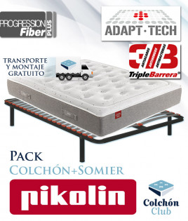 Pack Pikolin, Colchón Pikolin modelo Oceanía Pocket con muelles ensacados y somier multiláminas Ref P384000