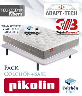 Pack Pikolin, Colchón Pikolin modelo Oceanía Pocket con muelles ensacados y Base tapizada Ref P385000