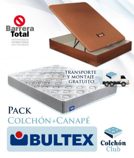 Pack Bultex, Colchón Bultex modelo Compas y Canapé madera Pikolin Ref P171000