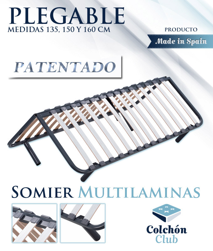 Somier Plegable Multilaminas Modelo Patentado Ref T58000PACK