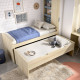 Dormitorio Juvenil con 2 camas, armario rincón y escritorio Ref YC112