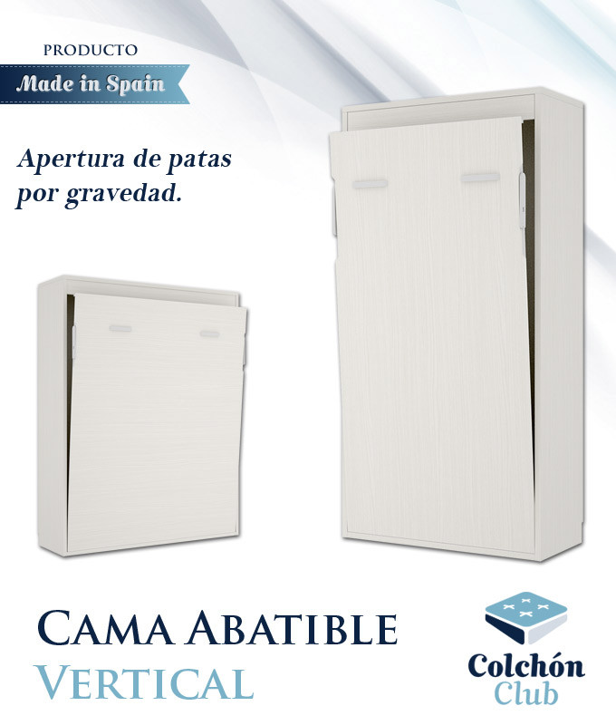 Cama Abatible Vertical disponible en diferentes colores y medidas Ref Y31000